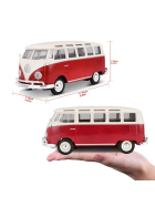 Maisto Volkswagen Bulli T1 Van Samba Rot/Weiss 1/24