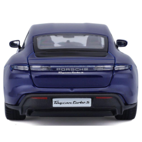 Bburago Porsche Taycan Turbo S blau 1/24