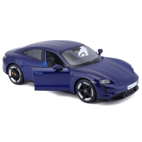 Bburago Porsche Taycan Turbo S blau 1/24