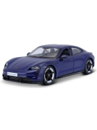 Bburago Porsche Taycan Turbo S blau 1/24