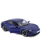 Bburago Porsche Taycan Turbo S blau 1/24