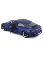 Bburago Porsche Taycan Turbo S blau 1/24