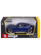 Bburago Porsche Taycan Turbo S blau 1/24