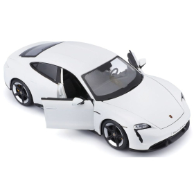 Bburago Porsche Taycan Turbo S weiss 1/24