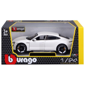 Bburago Porsche Taycan Turbo S weiss 1/24