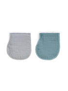 * SOINA Schulter Spucktuch 2er Set, grey/paon blue