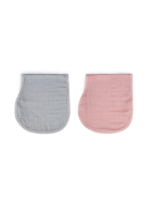 * SOINA Schulter Spucktuch 2er Set, grey/pastel pink