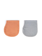 * SOINA Schulter Spucktuch 2er Set, orange/grey