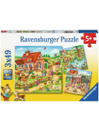 Puzzle Ferien auf dem Land, 3 x 49 Teile