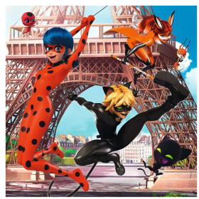 Puzzle Unsere Helden Ladybug und Cat Noir, 3 x 49 Teile