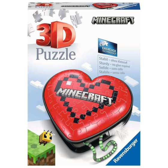 3D Puzzle Herzschatulle - Minecraft