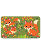 Puzzle Tiere und ihre Kinder, 2 x 9 Teile