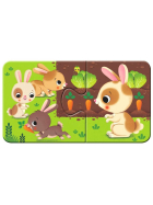 Puzzle Tiere und ihre Kinder, 2 x 9 Teile