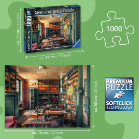 Puzzle Mysterious castle library,  1000 Teile