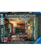 Puzzle Mysterious castle library,  1000 Teile