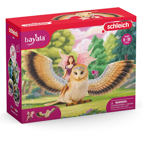 Schleich Bayala Elfe auf Glitzer-Eule