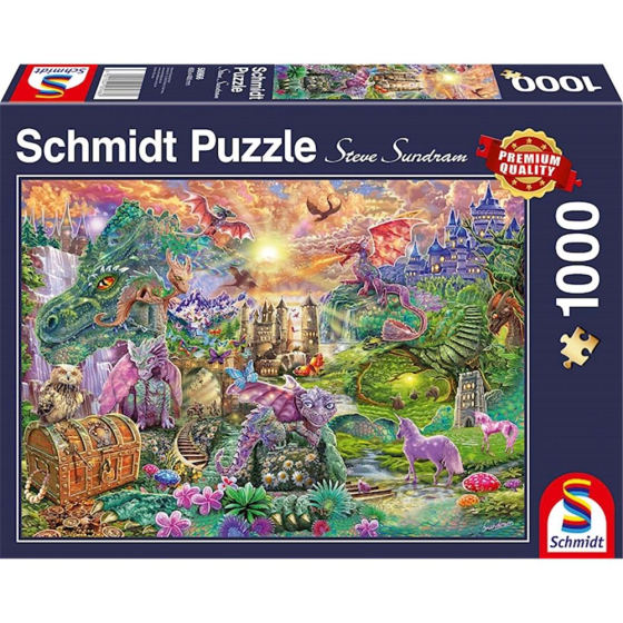 Puzzle Verzaubertes Drachenland, 1000 Teile