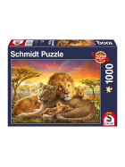 Puzzle Kuschelnde Löwenfamilie, 1000 Teile