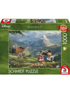 Puzzle Disney Mickey & Minnie in den Alpen, 1000 Teile