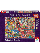 Puzzle Vintage Gesellschaftsspiele, 1000 Teile