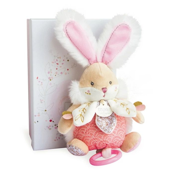 Doudou Musikspieldose Hase, rosa 20cm