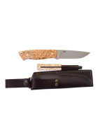 Brisa Trapper 95 Flat Stabilized Curly Birch Firesteel