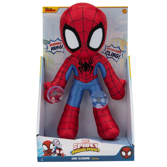 Jazwares Spidey Plüsch mit Saugnäpfen