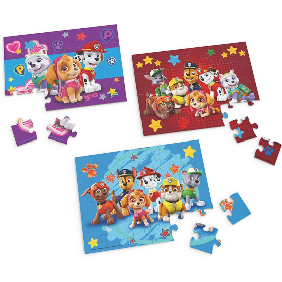 Puzzle Paw Patrol - Holzpuzzle 3er-Set