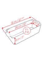 Peugeot Appolia Kuchenform aus Keramik, 31x11 cm, rot