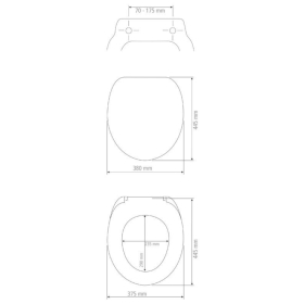 Wenko WC-Sitz Alba Relief Oberfläche, Duroplast