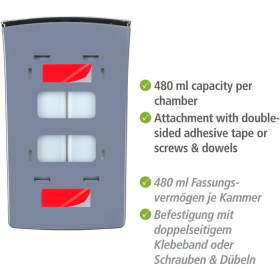 Wenko 2-Kammer Desin. Seifenspender, Tartas chrom