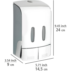 Wenko 2-Kammer Desin. Seifenspender, Tartas chrom