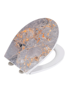 Wenko WC-Sitz Grey Marble Easy Close, Duroplast