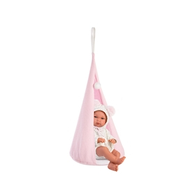 Llorens Babypuppe mit Schaukelzelt rosa 35cm SV