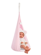 Llorens Babypuppe mit Schaukelzelt rosa 35cm SV