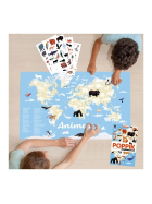 Poppik Sticker Lernposter Tiere der Welt