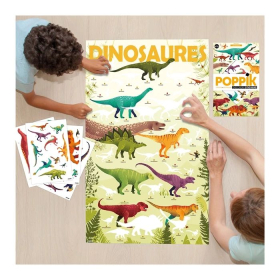 Poppik Sticker Lernposter Dinosaurier