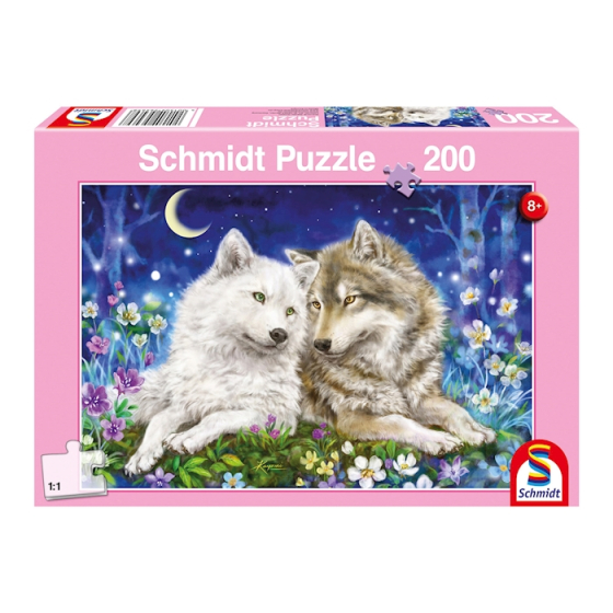 Puzzle Kuschelige Wolfsfreunde, 200 Teile