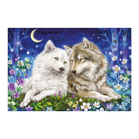 Puzzle Kuschelige Wolfsfreunde, 200 Teile