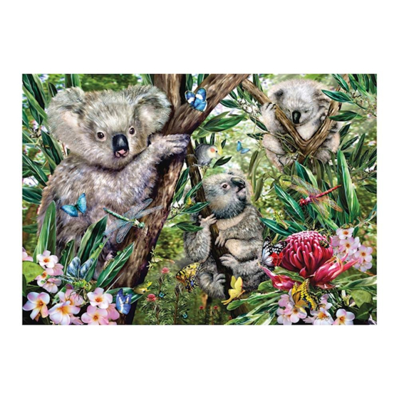 Puzzle Süsse Koala-Familie, 500 Teile