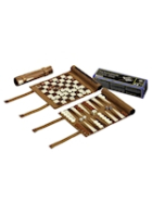 Philos Reise-Schach-Backgammon-Dame-Set - Kunstleder