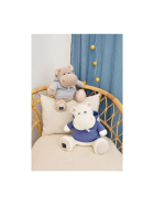 Doudou Hippo, weiss mit Sweatshirt 45cm