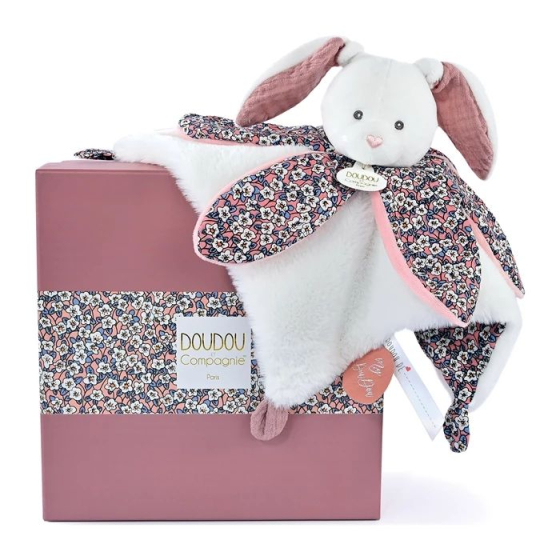 Doudou Schmusetuch Hase Blüte 27cm