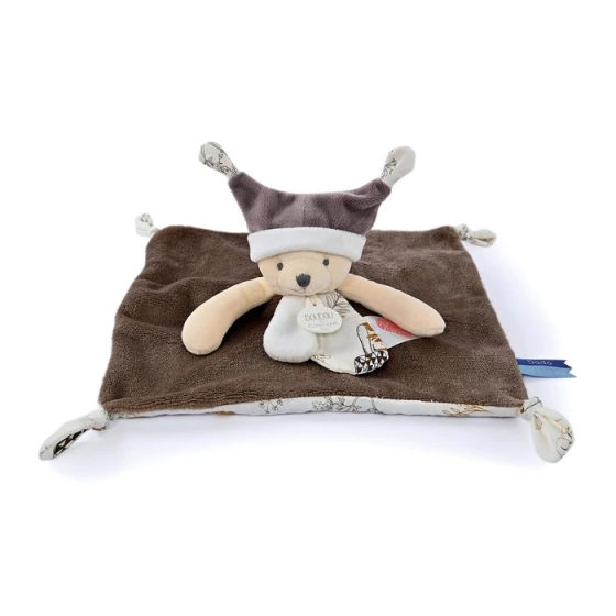 Doudou Schmusetuch Bär Tag&Nacht, taupe 25cm