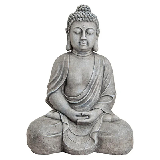 Buddha Statue in Steinoptik, 71 cm