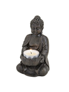 Buddha mit Teelichhalter, 14 cm