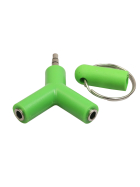 Kopfhörer Double Jack Adapter, 3.5 mm, grün