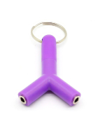 Kopfhörer Double Jack Adapter, 3.5 mm, violett