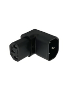 Netzadapter Winkel C14-C13, 90°, oben/unten