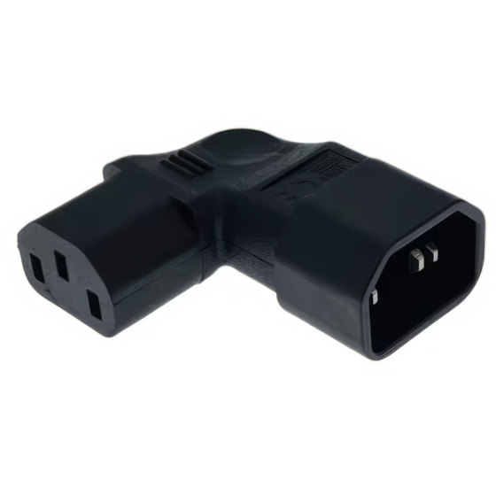 Netzadapter Winkel C14-C13, 90°, rechts/links